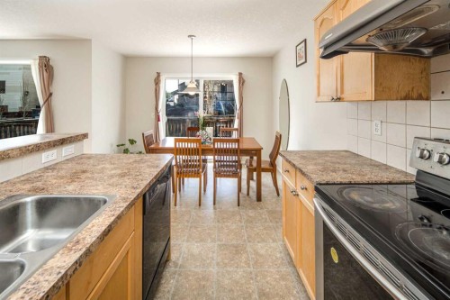 96 Panamount Manor Nw, Calgary, AB - Indoor Photo Showing Kitchen With Double Sink