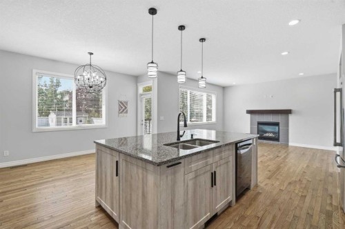 44 Cimarron Springs Circle, Okotoks, AB - Indoor Photo Showing Kitchen With Double Sink With Upgraded Kitchen