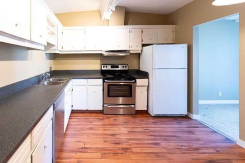 801 Canfield Way Sw, Calgary, AB - Indoor Photo Showing Kitchen With Double Sink