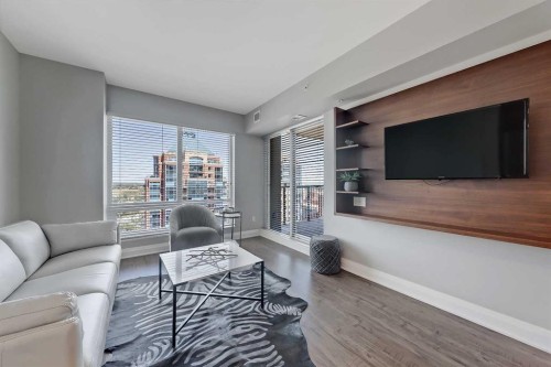2304-930 6 Avenue Sw, Calgary, AB - Indoor Photo Showing Living Room