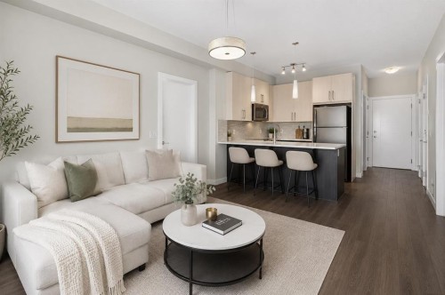 318-8 Sage Hill Terrace Nw, Calgary, AB - Indoor Photo Showing Living Room