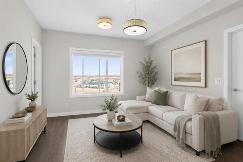 318-8 Sage Hill Terrace Nw, Calgary, AB - Indoor Photo Showing Living Room