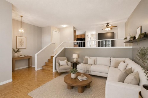 3624 Cedarille Drive Sw, Calgary, AB - Indoor Photo Showing Living Room