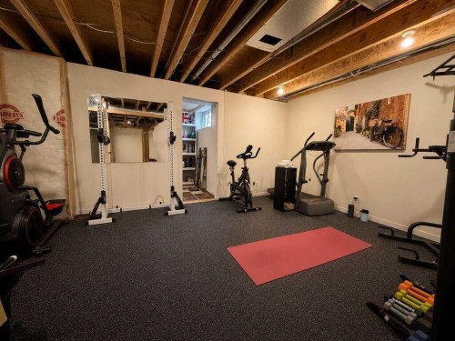 24 Brander Avenue Nw, Langdon, AB - Indoor Photo Showing Gym Room
