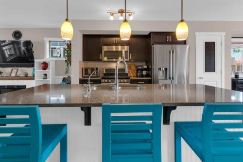 87 Marine Drive Se, Calgary, AB - Indoor Photo Showing Kitchen With Double Sink With Upgraded Kitchen