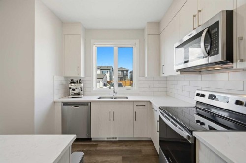 138 Homestead Boulevard Ne, Calgary, AB - Indoor Photo Showing Kitchen With Double Sink