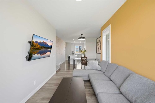 138 Homestead Boulevard Ne, Calgary, AB - Indoor Photo Showing Living Room