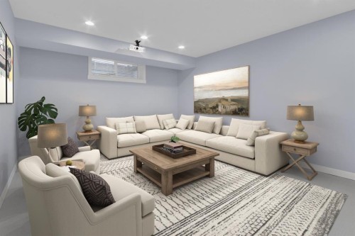 4616 82 Street Nw, Calgary, AB - Indoor Photo Showing Living Room