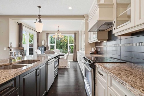 160 Brightoncrest Manor Se, Calgary, AB - Indoor Photo Showing Kitchen With Double Sink With Upgraded Kitchen