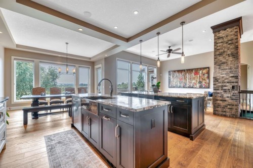 16 Heaver Gate, Rural Foothills County, AB - Indoor Photo Showing Kitchen With Upgraded Kitchen