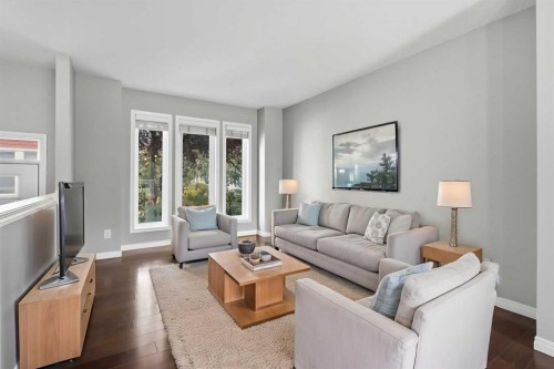 1404 Auburn Bay Square, Calgary, AB - Indoor Photo Showing Living Room