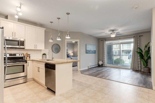 3109-522 Cranford Drive Se, Calgary, AB - Indoor Photo Showing Kitchen With Stainless Steel Kitchen With Double Sink With Upgraded Kitchen