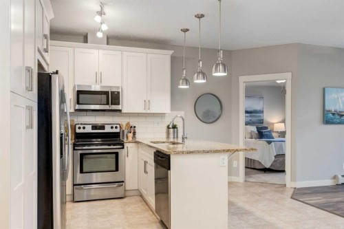 3109-522 Cranford Drive Se, Calgary, AB - Indoor Photo Showing Kitchen With Stainless Steel Kitchen With Upgraded Kitchen