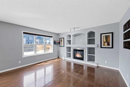 283 Taralake Landing Ne, Calgary, AB - Indoor With Fireplace