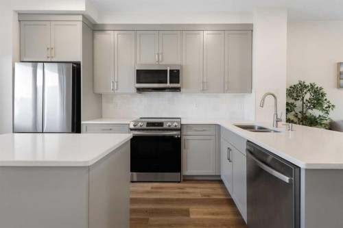 251 Lucas Boulevard Nw, Calgary, AB - Indoor Photo Showing Kitchen With Double Sink With Upgraded Kitchen