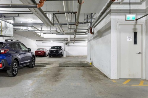 202-150 Shawnee Square Sw, Calgary, AB - Indoor Photo Showing Garage