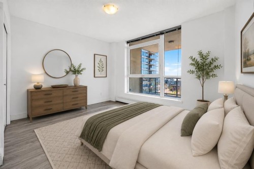904-55 Spruce Place Sw, Calgary, AB - Indoor Photo Showing Bedroom