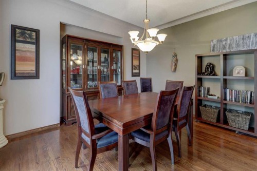 321 Gleneagles View, Cochrane, AB - Indoor Photo Showing Dining Room