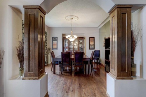 321 Gleneagles View, Cochrane, AB - Indoor Photo Showing Dining Room
