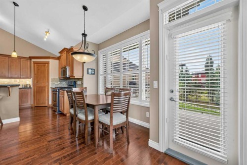 66 Evercreek Bluffs View Sw, Calgary, AB - Indoor Photo Showing Dining Room