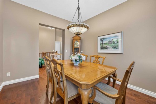 66 Evercreek Bluffs View Sw, Calgary, AB - Indoor Photo Showing Dining Room