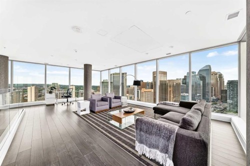 1204-901 10 Avenue Sw, Calgary, AB - Indoor Photo Showing Living Room