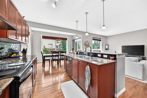 121 Chapalina Heights Se, Calgary, AB - Indoor Photo Showing Kitchen With Double Sink