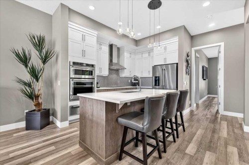 24 Mahogany Gardens Se, Calgary, AB - Indoor Photo Showing Kitchen With Upgraded Kitchen