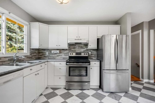125 Carr Place, Okotoks, AB - Indoor Photo Showing Kitchen With Stainless Steel Kitchen With Double Sink