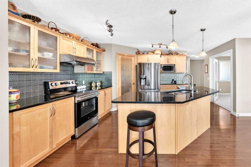 505 Kincora Bay Nw, Calgary, AB - Indoor Photo Showing Kitchen With Stainless Steel Kitchen With Upgraded Kitchen