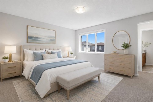 199 Carringham Road Nw, Calgary, AB - Indoor Photo Showing Bedroom