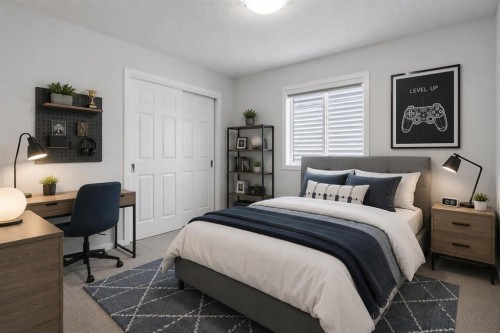 199 Carringham Road Nw, Calgary, AB - Indoor Photo Showing Bedroom