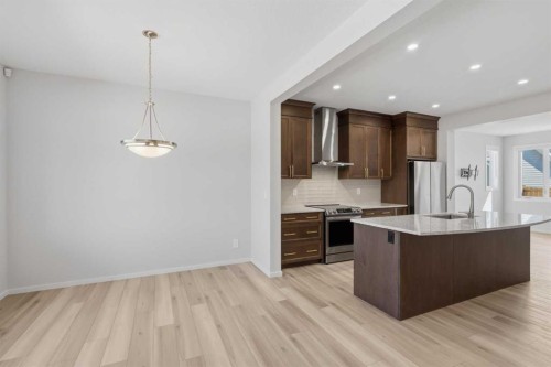 199 Carringham Road Nw, Calgary, AB - Indoor Photo Showing Kitchen With Stainless Steel Kitchen With Upgraded Kitchen