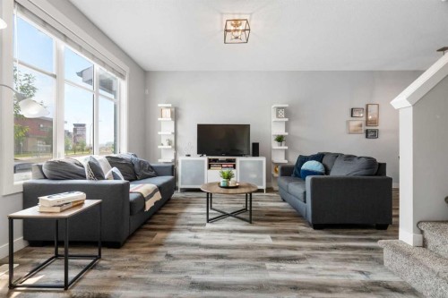 56 Skyview Circle Ne, Calgary, AB - Indoor Photo Showing Living Room