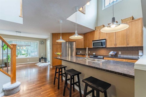 57 Auburn Bay View Se, Calgary, AB - Indoor Photo Showing Kitchen With Double Sink