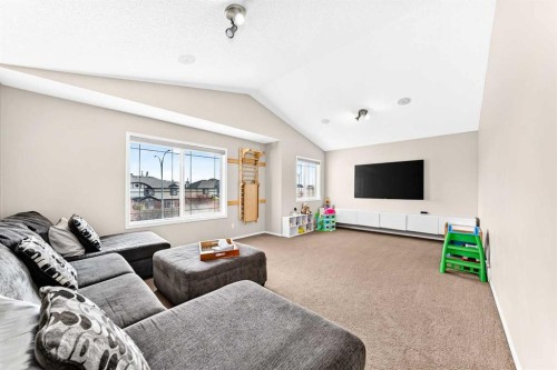 150 Springmere Drive, Chestermere, AB - Indoor Photo Showing Living Room