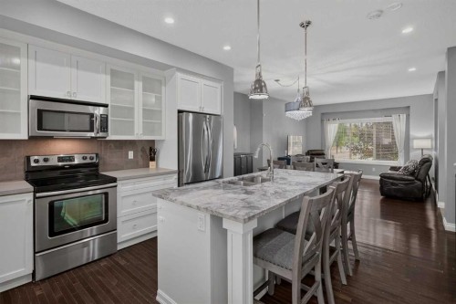 53 Mahogany Point Se, Calgary, AB - Indoor Photo Showing Kitchen With Stainless Steel Kitchen With Upgraded Kitchen