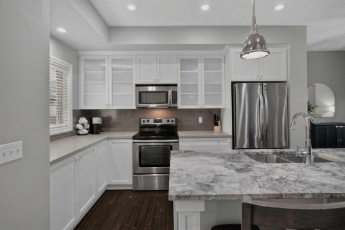 53 Mahogany Point Se, Calgary, AB - Indoor Photo Showing Kitchen With Stainless Steel Kitchen With Upgraded Kitchen