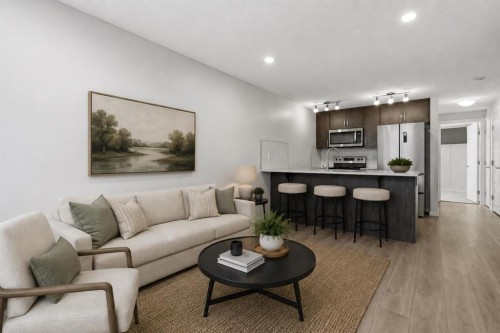 124 Cranbrook Square Se, Calgary, AB - Indoor Photo Showing Living Room