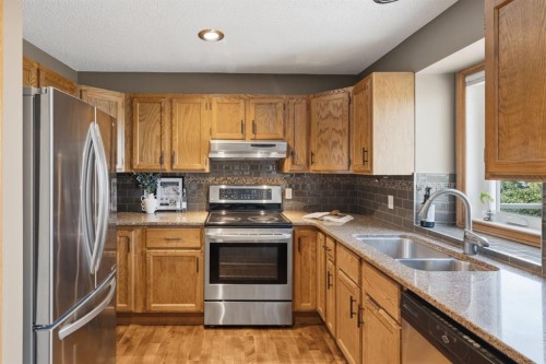 473 Hawkford Way Nw, Calgary, AB - Indoor Photo Showing Kitchen With Double Sink