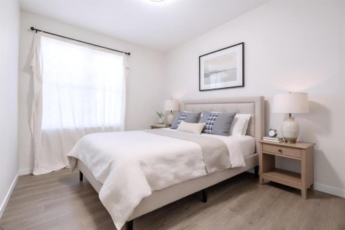 66 Savoy Landing Se, Calgary, AB - Indoor Photo Showing Bedroom
