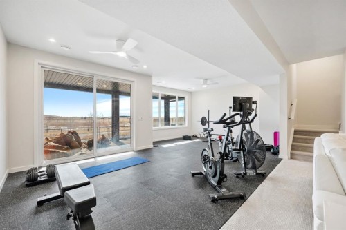 66 Savoy Landing Se, Calgary, AB - Indoor Photo Showing Gym Room