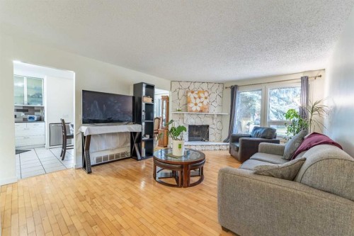 44 Templehill Drive Ne, Calgary, AB - Indoor Photo Showing Living Room With Fireplace