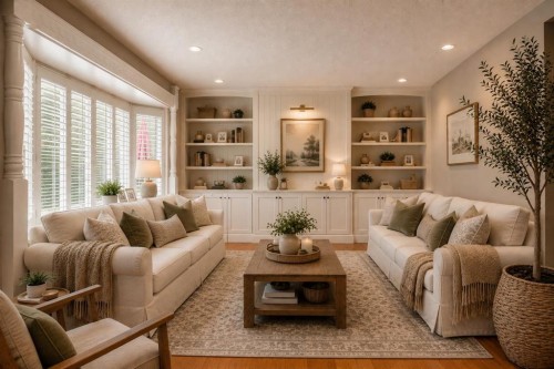 783 Lake Twintree Crescent Se, Calgary, AB - Indoor Photo Showing Living Room