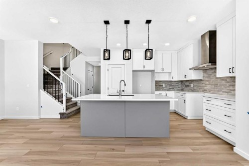 135 Mallard Heath Se, Calgary, AB - Indoor Photo Showing Kitchen With Upgraded Kitchen