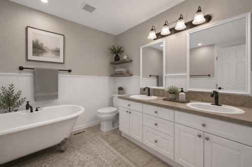 21 Strathearn Gardens Sw, Calgary, AB - Indoor Photo Showing Bathroom