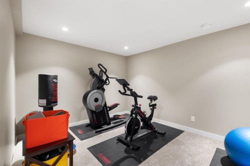25 Masters Park Se, Calgary, AB - Indoor Photo Showing Gym Room