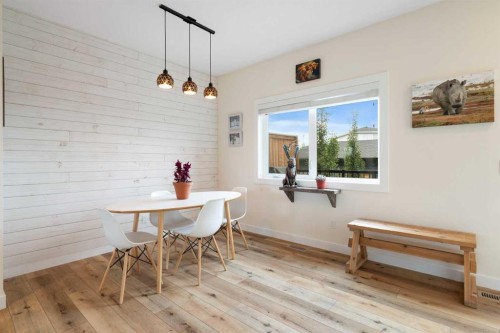 49 River Heights Drive, Cochrane, AB - Indoor Photo Showing Dining Room