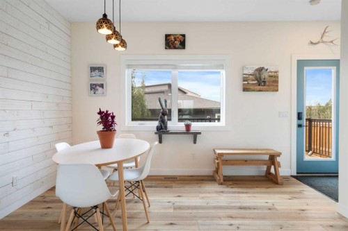 49 River Heights Drive, Cochrane, AB - Indoor Photo Showing Dining Room
