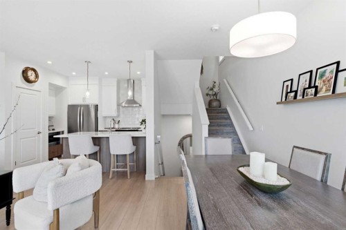 31 Seton Row Se, Calgary, AB - Indoor Photo Showing Dining Room